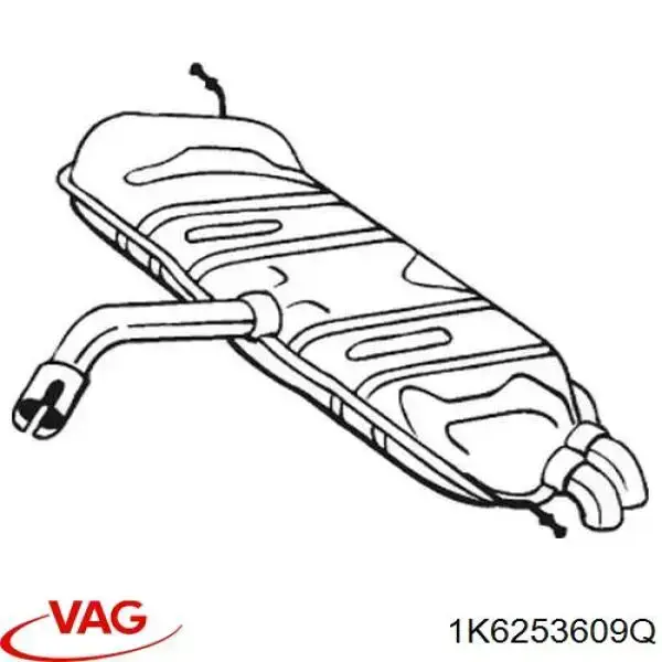 Выхлоп задний VAG 1K6253609Q цена, от 108.09 USD
