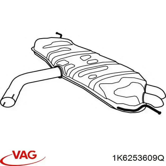 Купить 1K6253609Q VAG Глушитель задний
