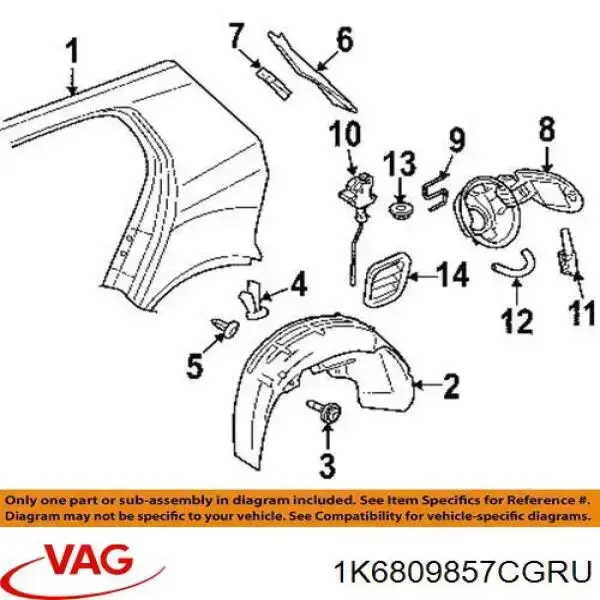Alcapão do tanque de combustível para Volkswagen Golf V 1K1