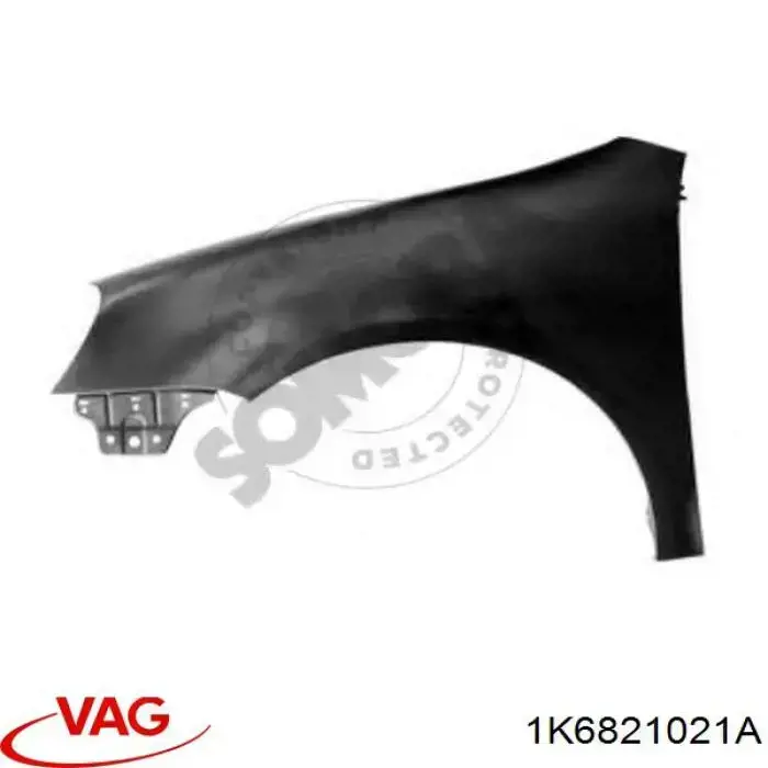 Крыло переднее левое VAG 1K6821021A цена, от 48.31 USD