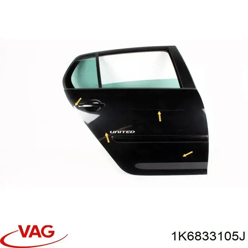 Панель-щека двери задней левой VAG 1K6833105J цена, от 114.03 USD