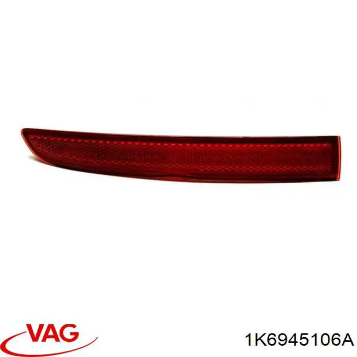 Отражатель бампера заднего правый VAG 1K6945106A цена, от 38.51 USD