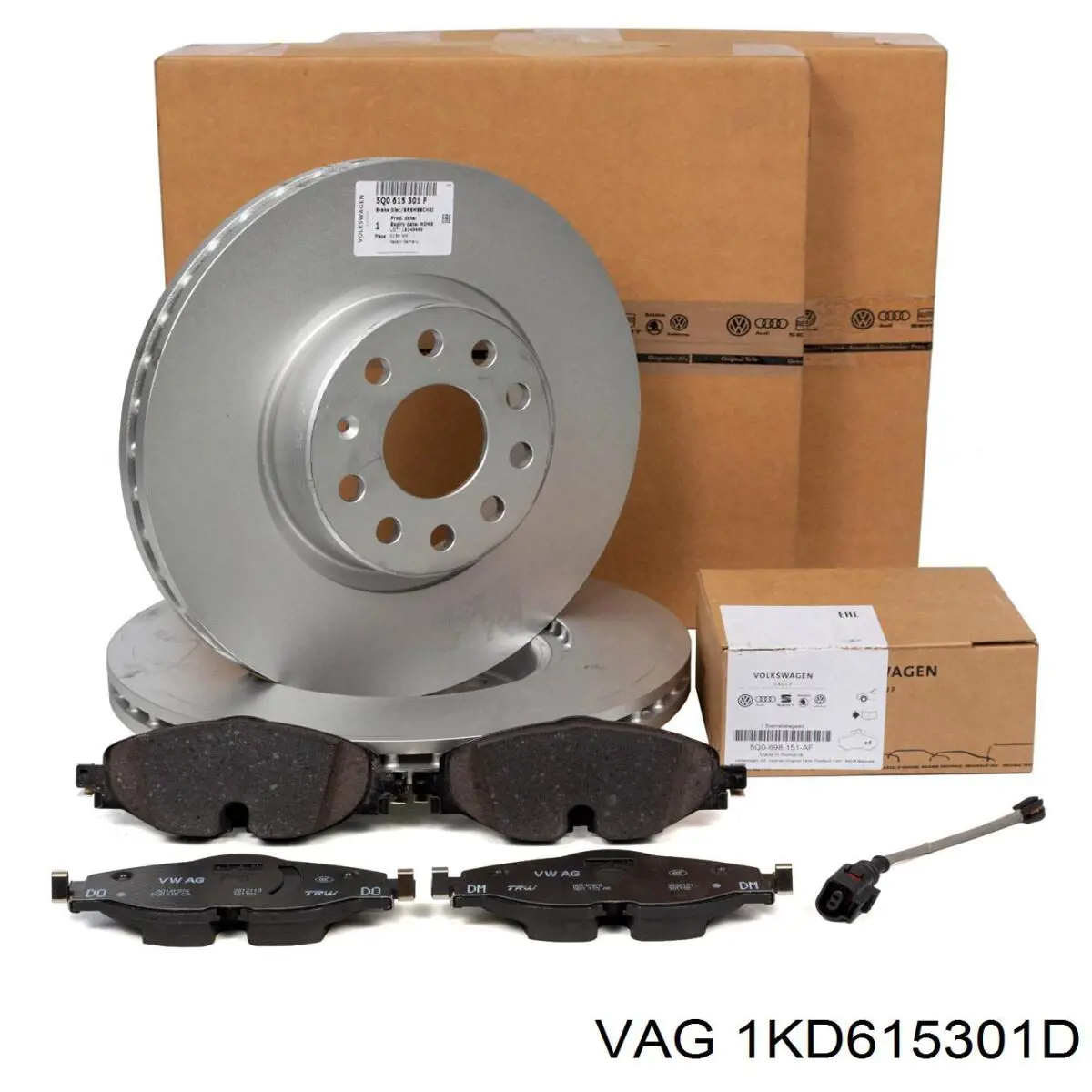 1KD615301D VAG передние тормозные диски