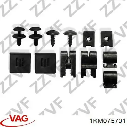 Комплект монтажный брызговиков задних VAG 1KM075701