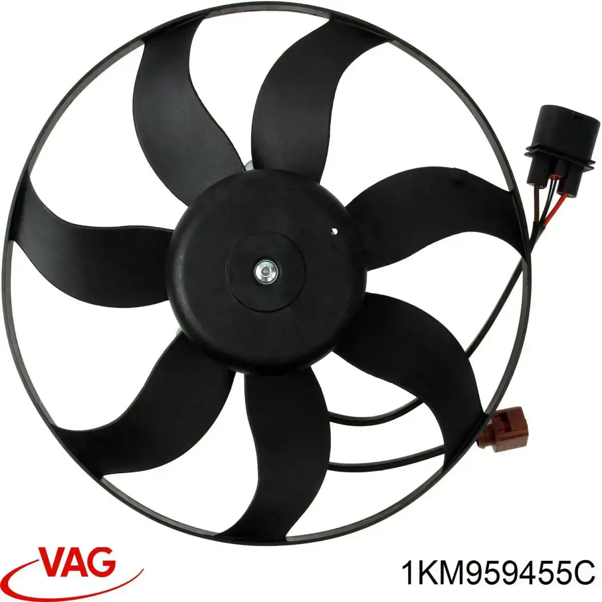 1KM959455C VAG ventilador elétrico de esfriamento montado (motor + roda de aletas esquerdo)