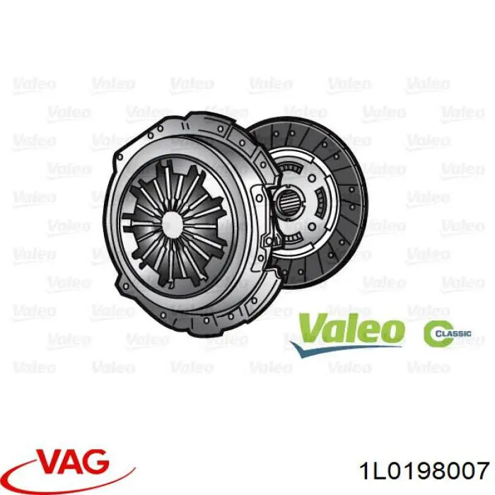 Купить 1L0198007 VAG Комплект сцепления (диск, корзина, подшипник)