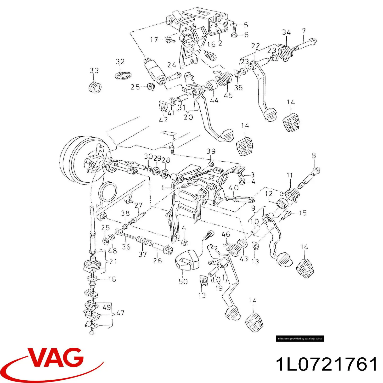 Противовес рычага сцепления VAG 1L0721761 цена, от 69.26 USD