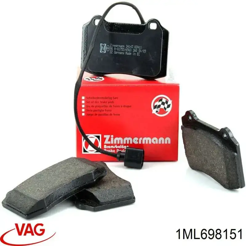 Передние тормозные колодки 1ML698151 VAG
