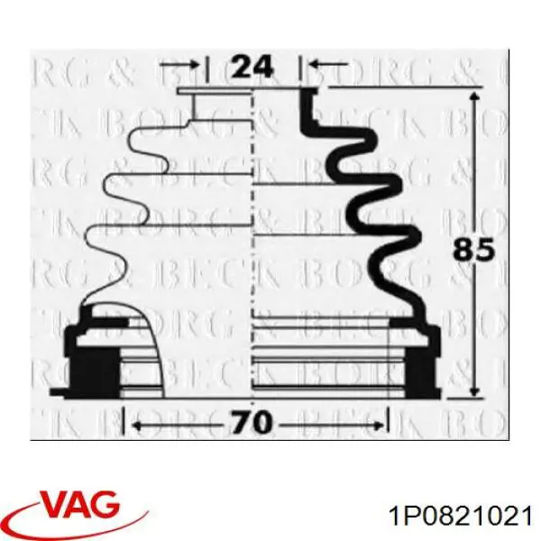 Крыло переднее левое 1P0821021 VAG