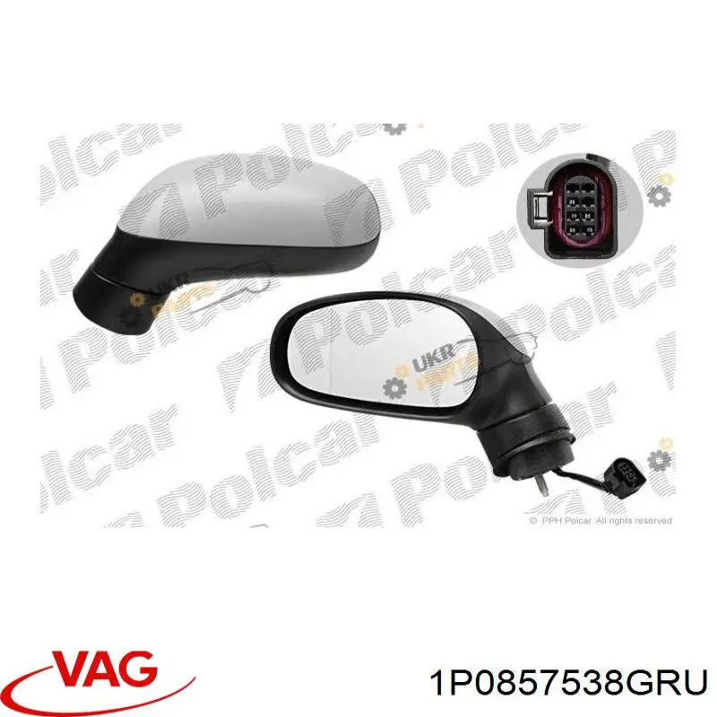 Накладка правого зеркала заднего вида VAG 1P0857538