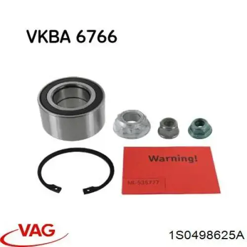 Комплект подшипника ступицы колеса VAG 1S0498625A цена, от 30.63 USD