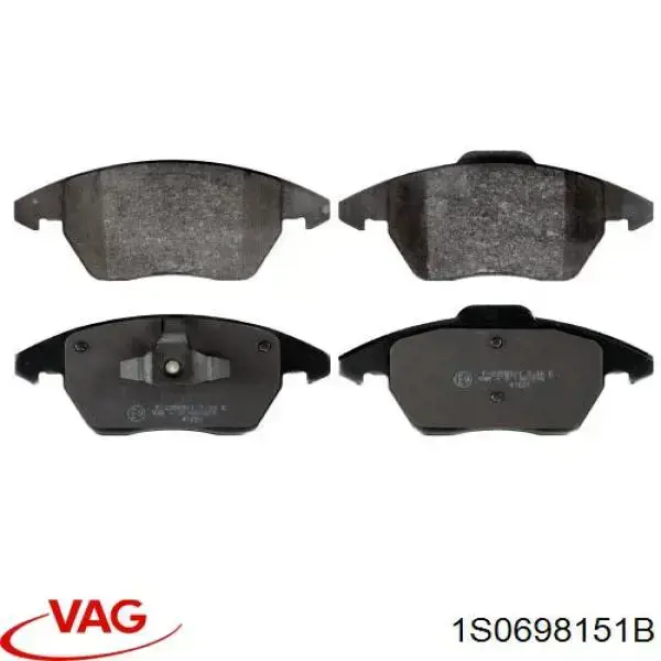 Купить 1S0698151B VAG Колодки тормозные