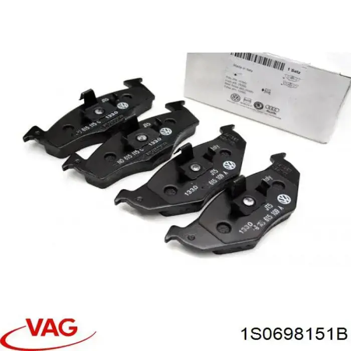 Передние тормозные колодки 1S0698151B VAG