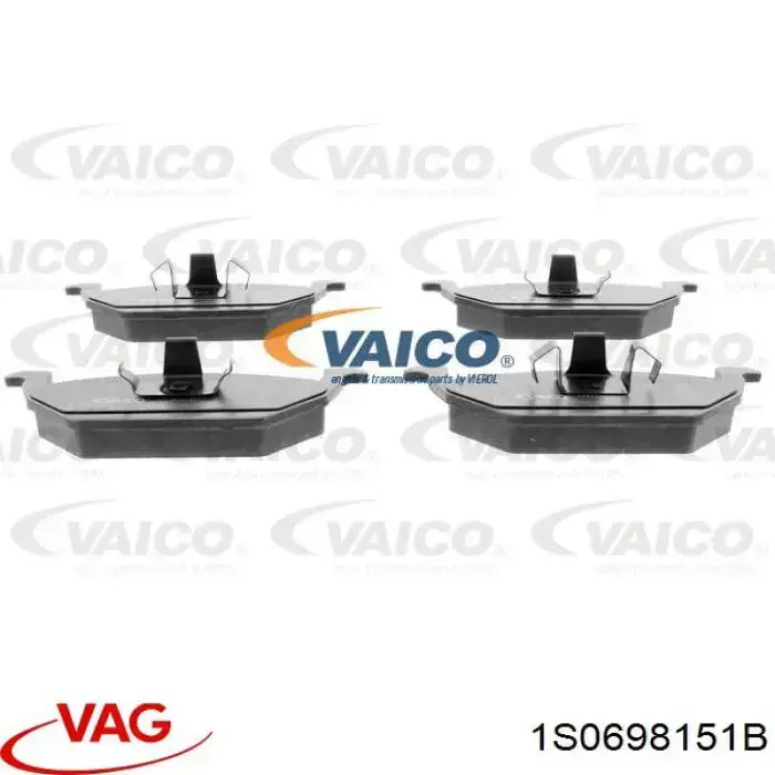 Колодки VAG 1S0698151B цена, от 29.33 USD