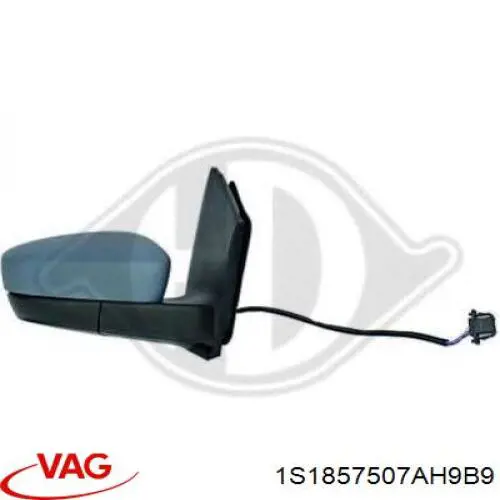 Левое боковое зеркало 1S1857507AH9B9 VAG