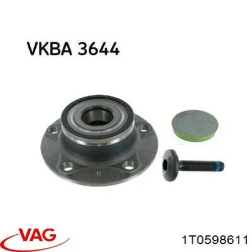 Купить 1T0598611 VAG Задняя шпиндель