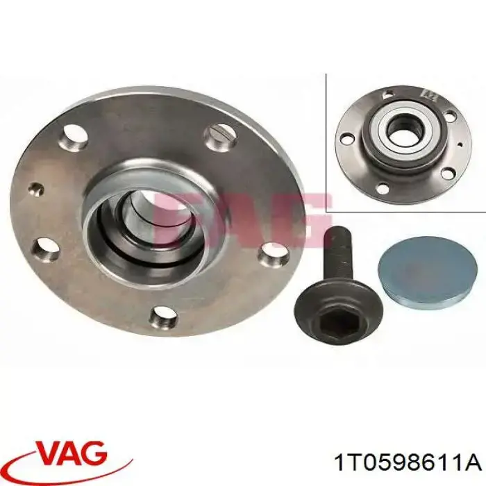 Cubo traseiro 1T0598611A VAG