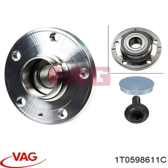 Купить 1T0598611C VAG Задняя шпиндель