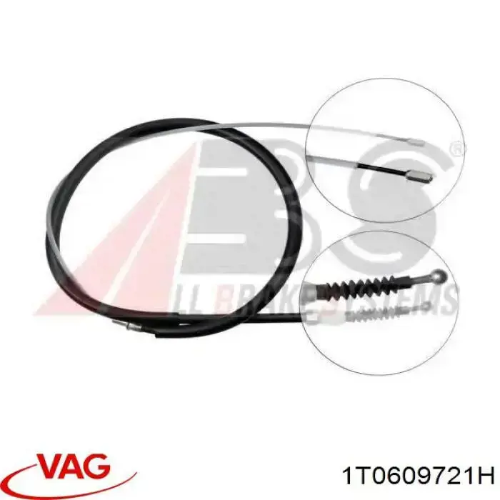 Задний трос ручника VAG 1T0609721H цена, от 8.87 USD