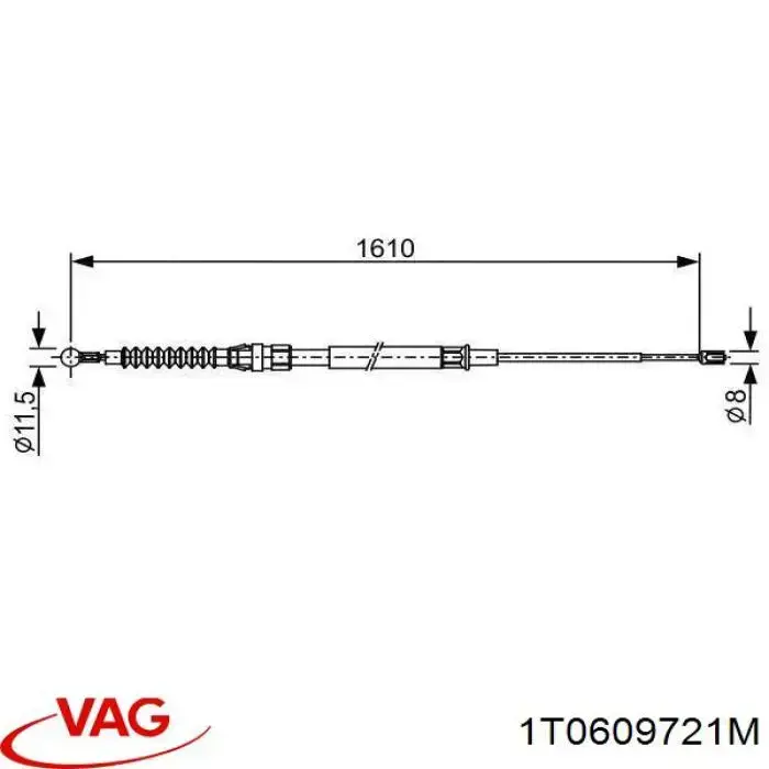 Купить 1T0609721M VAG Тормоз стояночный