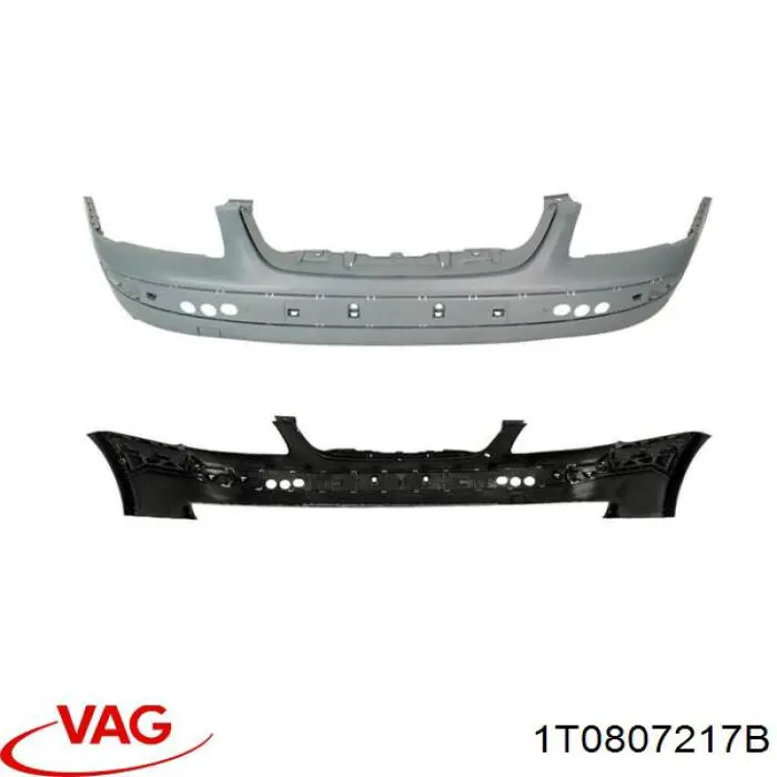 Купить 1T0807217B VAG Буфер (бампер) передний
