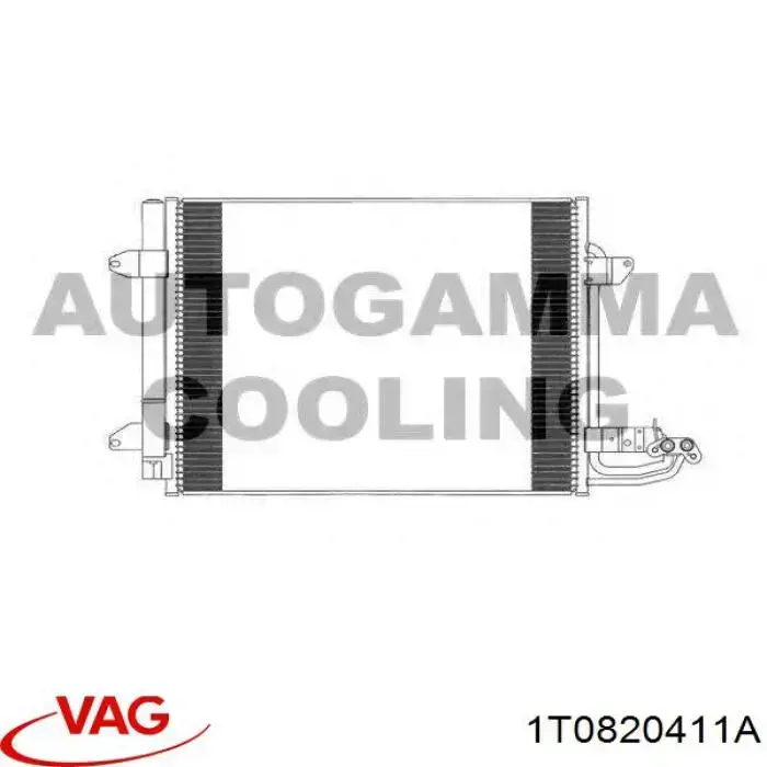 Купить 1T0820411A VAG Радиатор системы охлаждения кондиционера