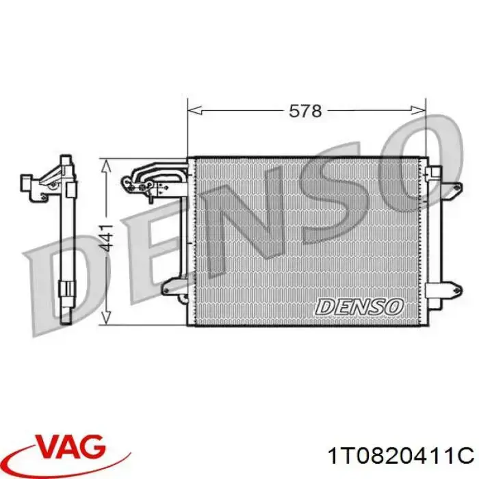 1T0820411C VAG радиатор кондиционера
