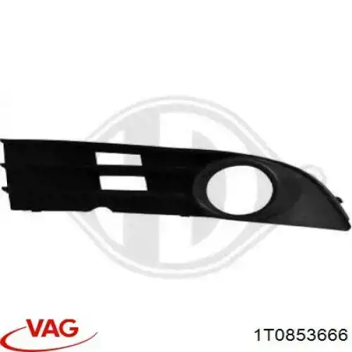 1T0853666 VAG Rejilla de antinieblas delantera derecha original y equivalente