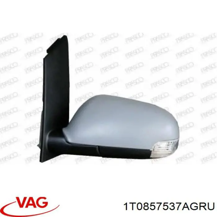 Накладка (крышка) зеркала заднего вида левая 1T0857537AGRU VAG