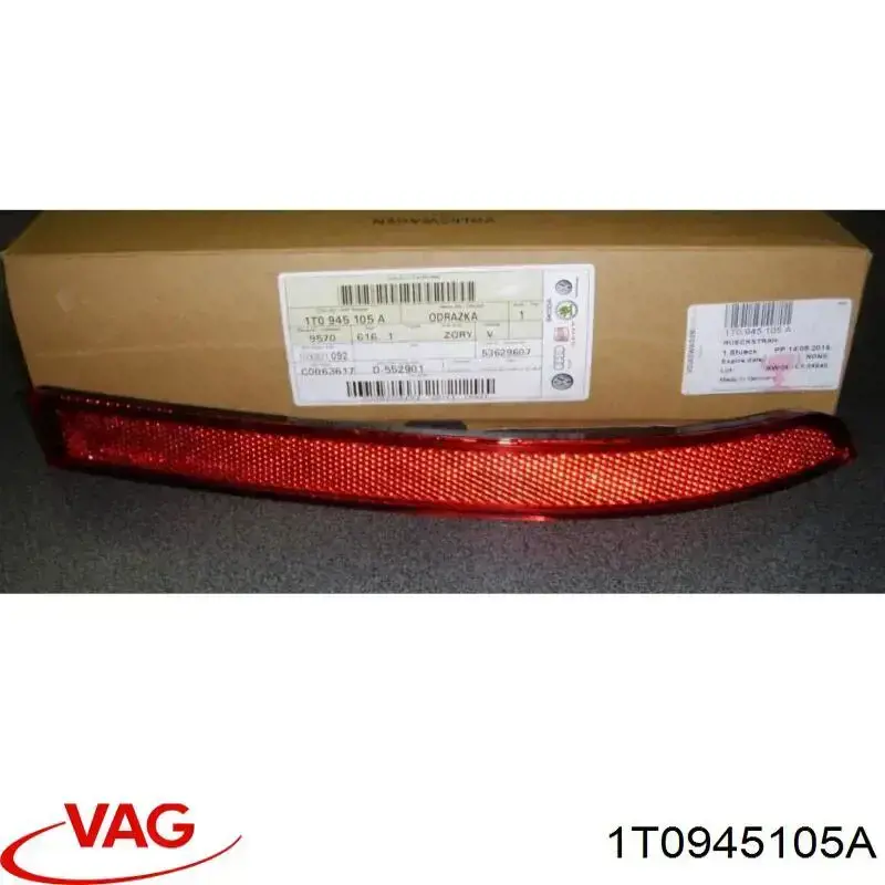 Левый отражатель заднего бампера VAG 1T0945105A цена, от 43.52 USD
