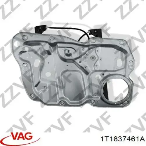 Mecanismo de acionamento de vidro da porta dianteira esquerda VAG 1T1837461A