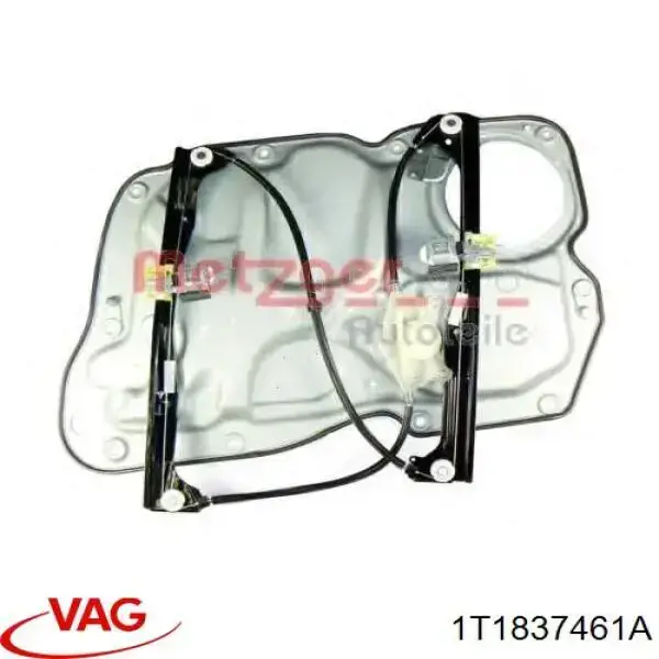 Mecanismo de acionamento de vidro da porta dianteira esquerda 1T1837461A VAG