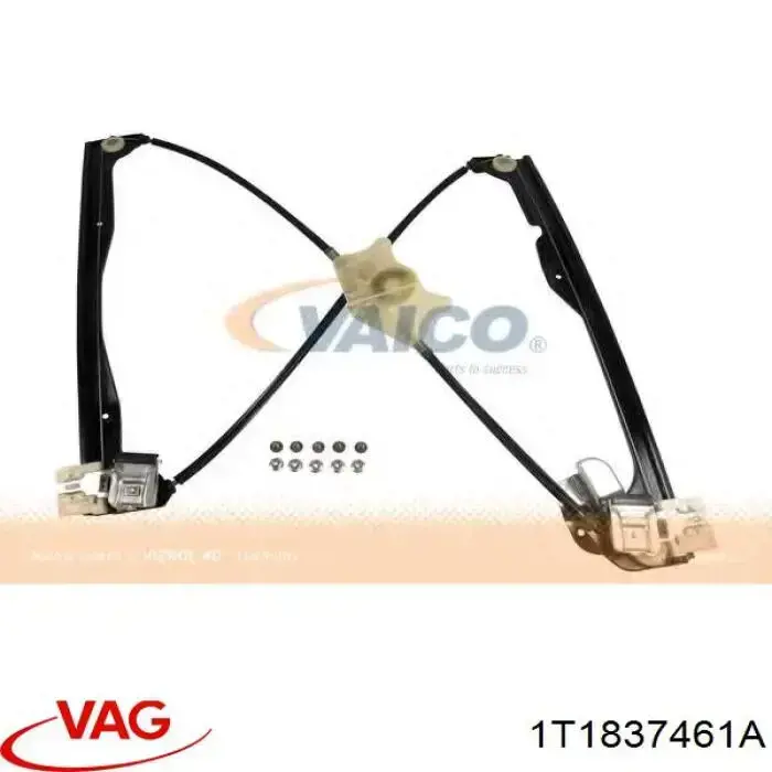 Compre 1T1837461A VAG Mecanismo de acionamento de vidro da porta dianteira esquerda