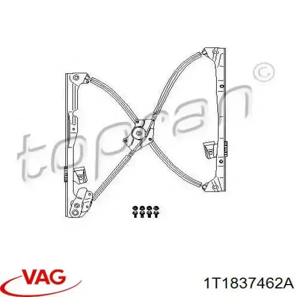 Mecanismo de acionamento de vidro da porta dianteira direita VAG 1T1837462A preço, a partir de 142,97 USD