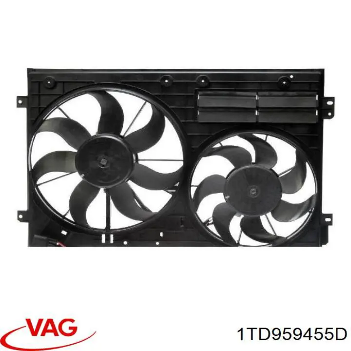 Купить 1TD959455D VAG Электровентилятор охлаждения в сборе (мотор+крыльчатка) левый