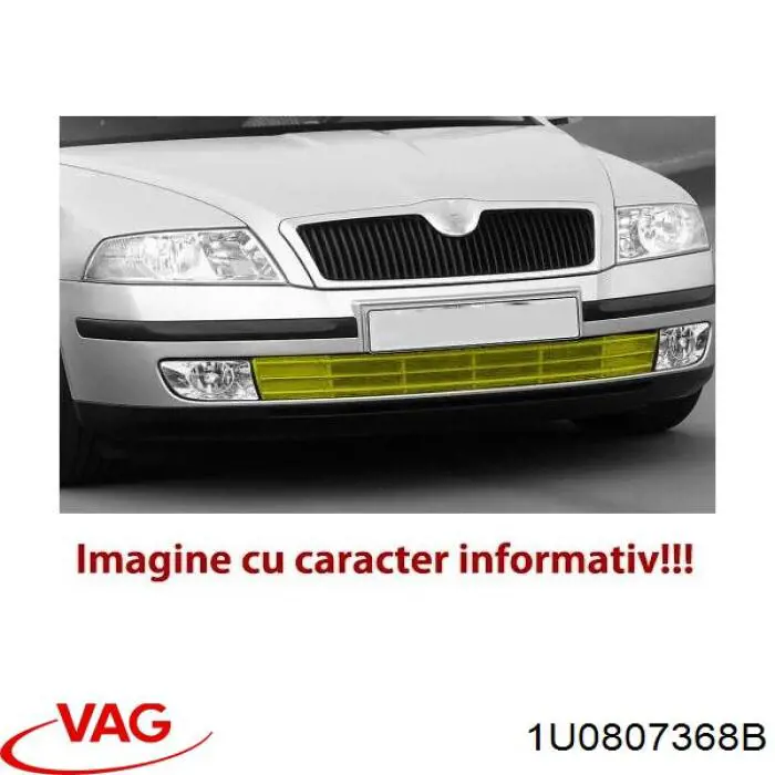 Решетка бампера переднего правая 1U0807368B VAG
