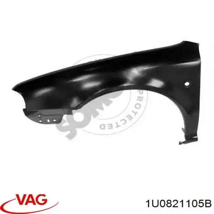 Крыло переднее левое 1U0821105B VAG