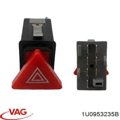 Кнопка включения аварийного сигнала VAG 1U0953235B