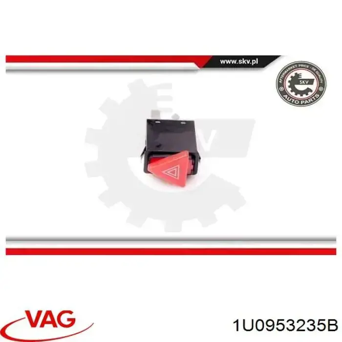 Кнопка аварийной сигнализации VAG 1U0953235B