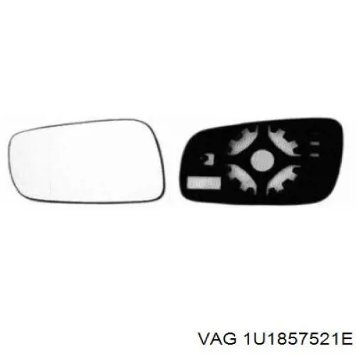 Купить 1U1857521E VAG Стекло зеркала заднего вида, левого