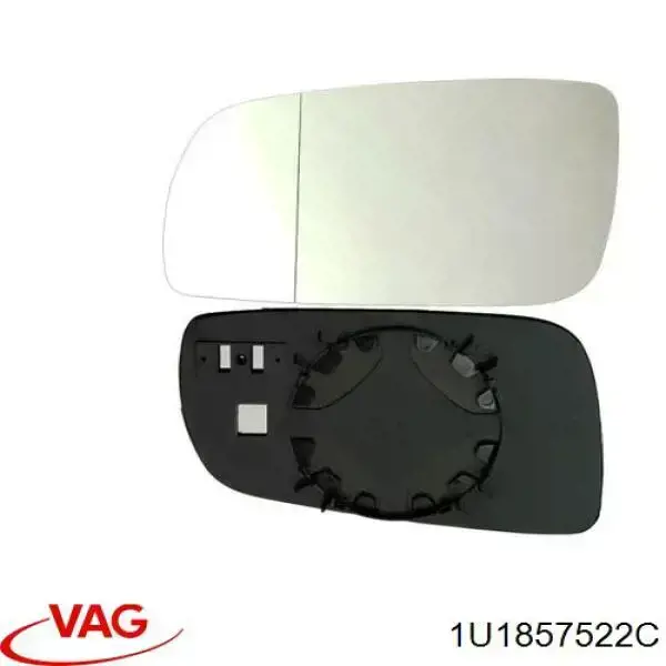 1U1857522C VAG elemento espelhado do espelho de retrovisão direito