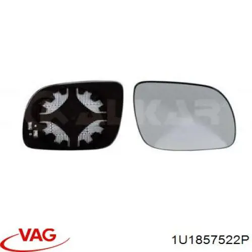 Стекло зеркала заднего вида, правого VAG 1U1857522P цена, от 7.54 USD