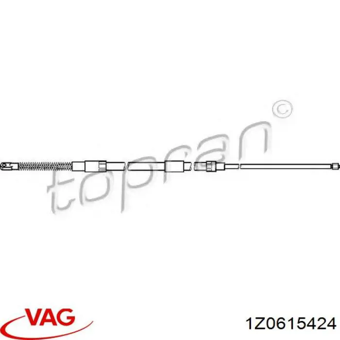 1Z0615424 VAG Суппорт тормозной задний правый