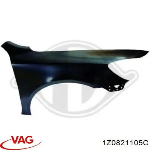 Крыло переднее левое VAG 1Z0821105C цена, от 152.82 USD