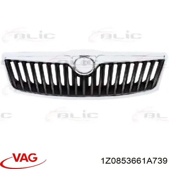 Накладка (рамка) решетки радиатора 1Z0853661A739 VAG