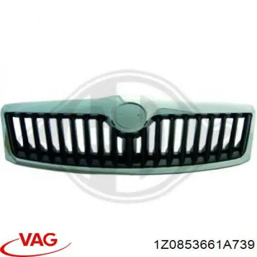 Накладка (рамка) решетки радиатора VAG 1Z0853661A739 цена, от 140.77 USD