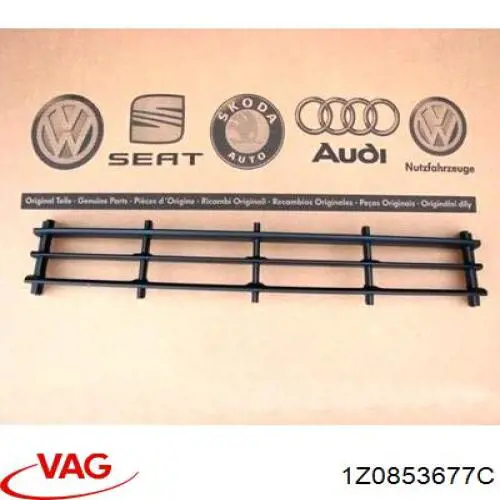 Купить 1Z0853677C VAG Решетка бампера переднего