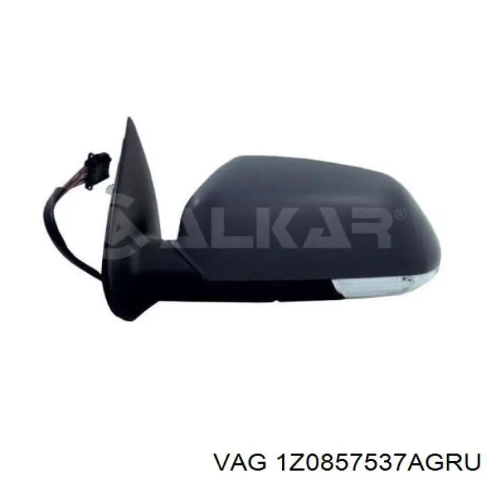 Накладка (крышка) зеркала заднего вида левая 1Z0857537AGRU VAG