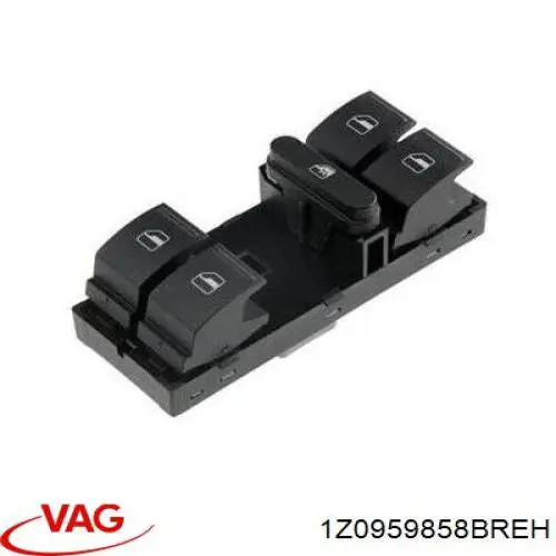 Кнопочный блок управления стеклоподъемником передний левый VAG 1Z0959858BREH