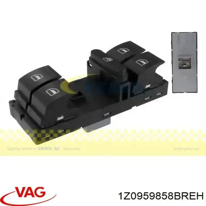 Купить 1Z0959858BREH VAG Кнопки переднего левого стеклоподъёмника